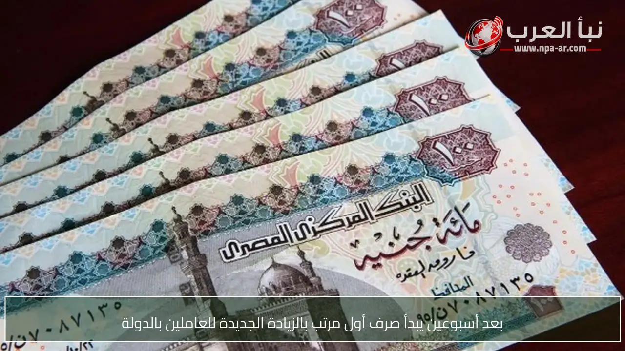 بعد أسبوعين يبدأ صرف أول مرتب بالزيادة الجديدة للعاملين بالدولة