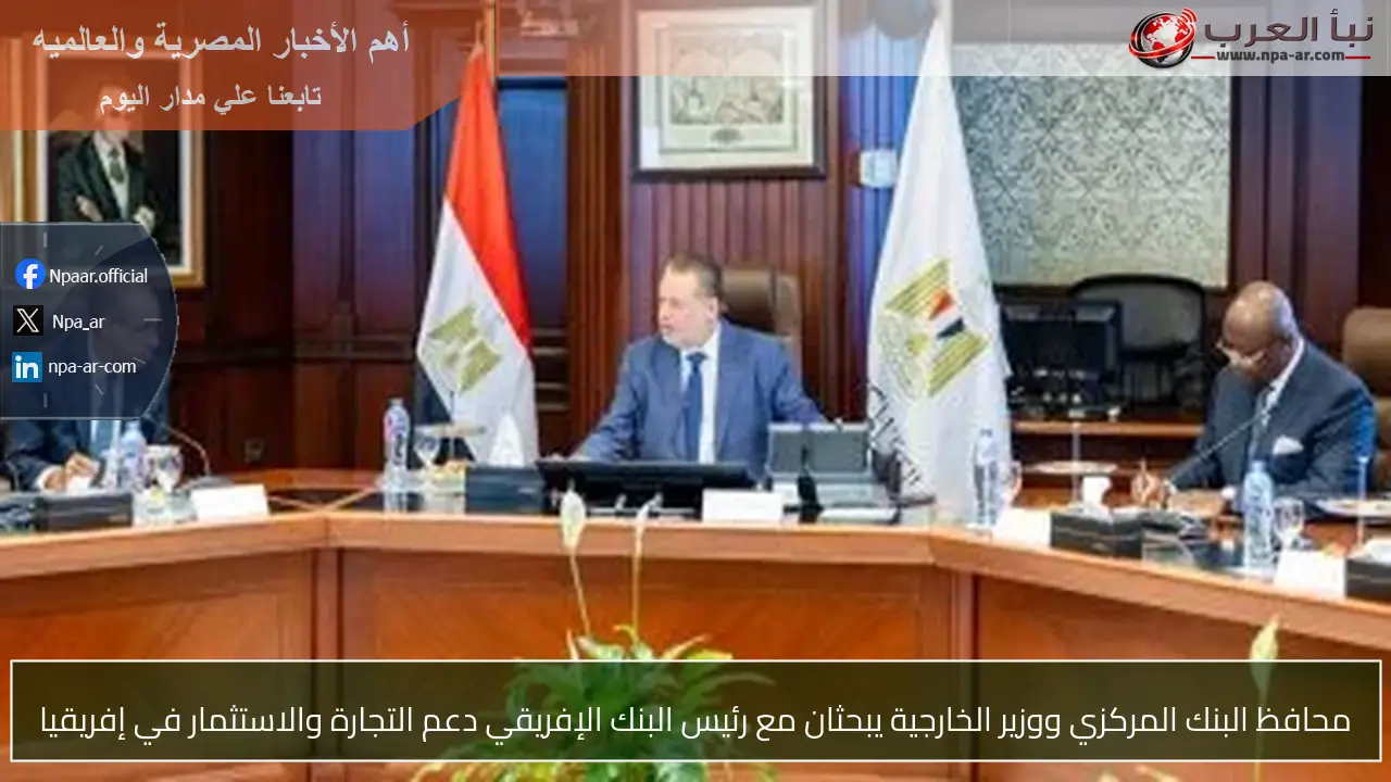محافظ البنك المركزي ووزير الخارجية يبحثان مع رئيس البنك الإفريقي دعم التجارة والاستثمار في إفريقيا