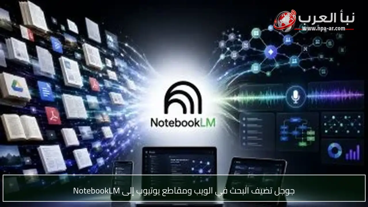 جوجل تضيف البحث في الويب ومقاطع يوتيوب إلى NotebookLM
